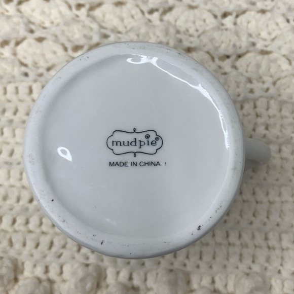 Mud PIE Pine Cone Mini Creamer Pitcher Jar White - Picture 4 of 7